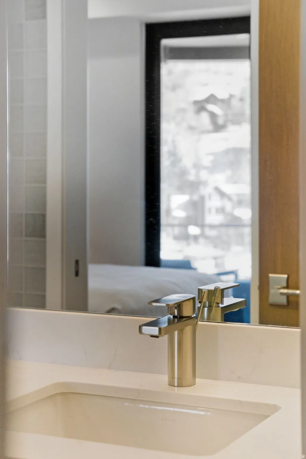Bathroom view of vanity