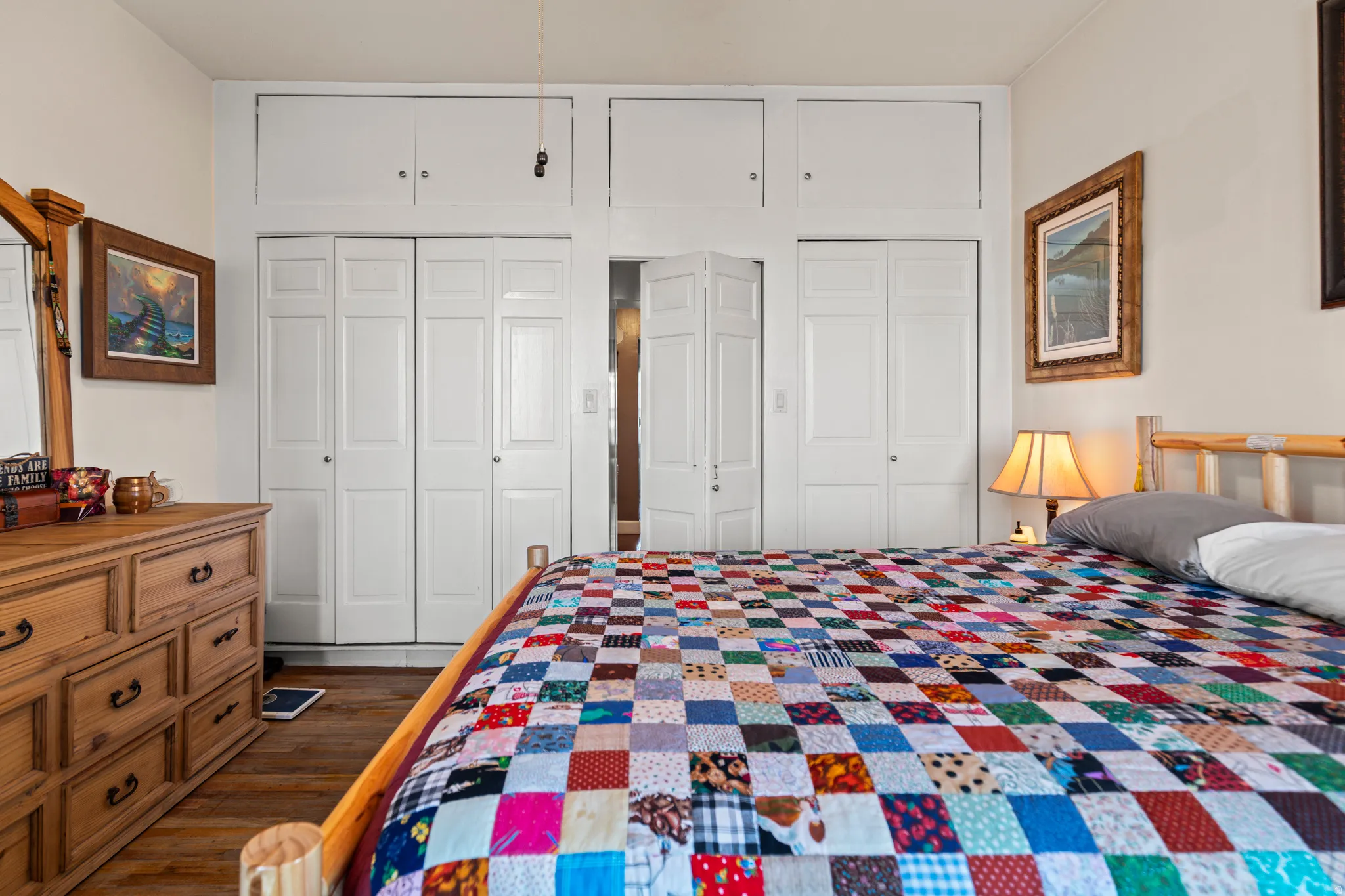 Bedroom with two closets