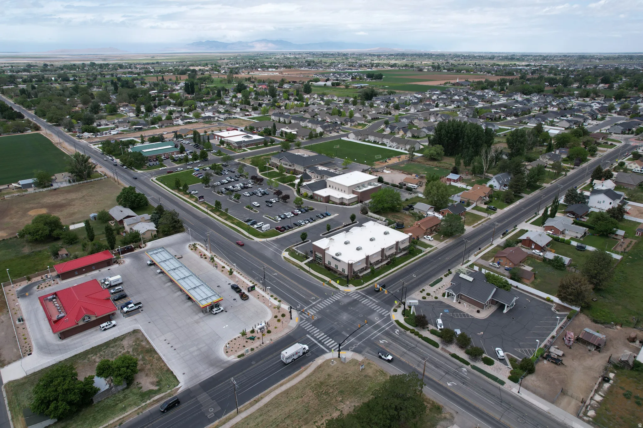 Aerial overview of property's location