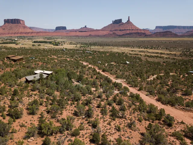Mountain view with a desert landscape and rural landscape