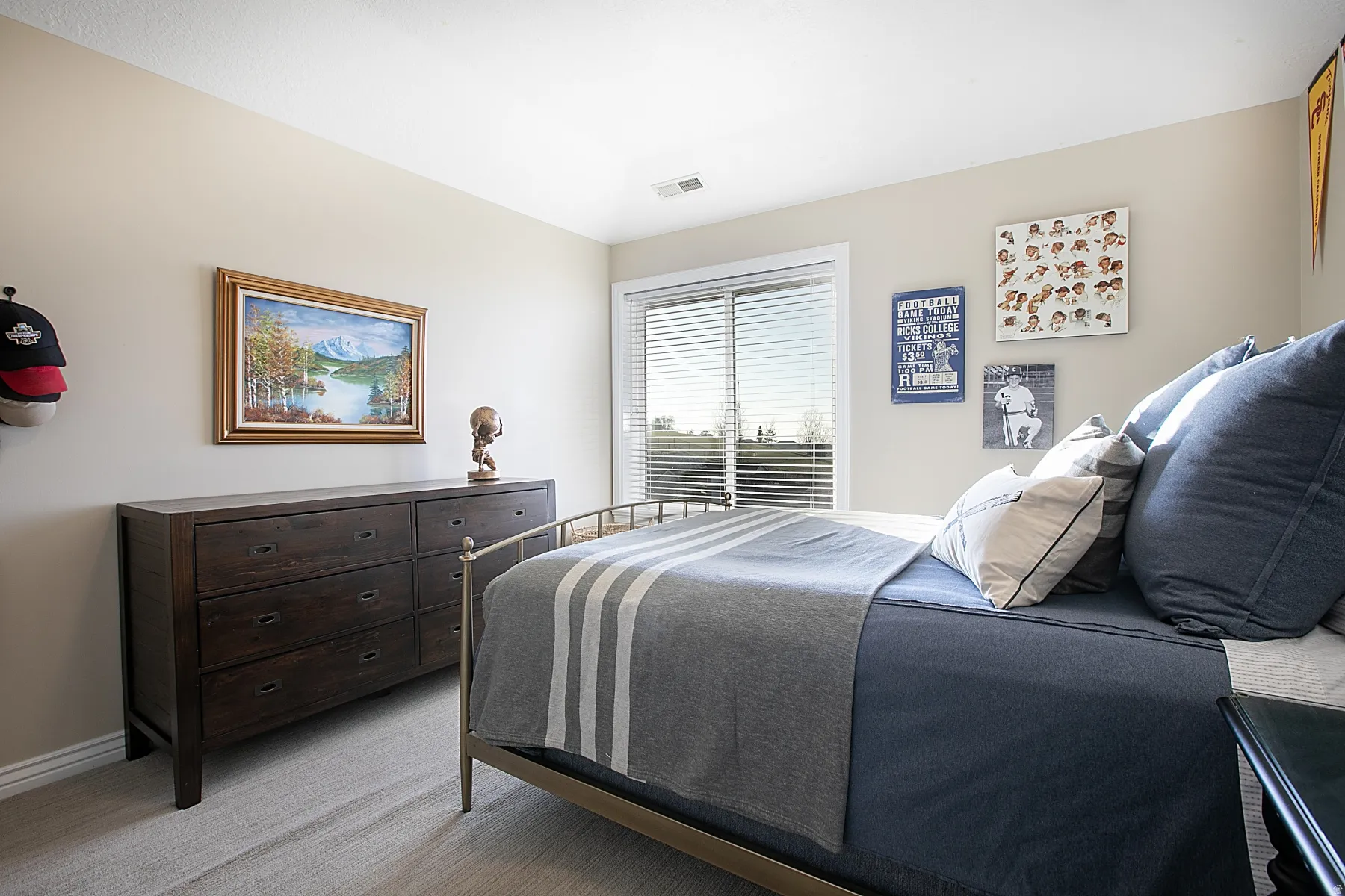 Bedroom with baseboards and carpet flooring
