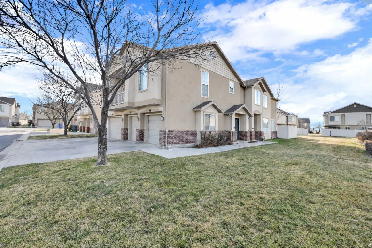 Driveway and attached garage