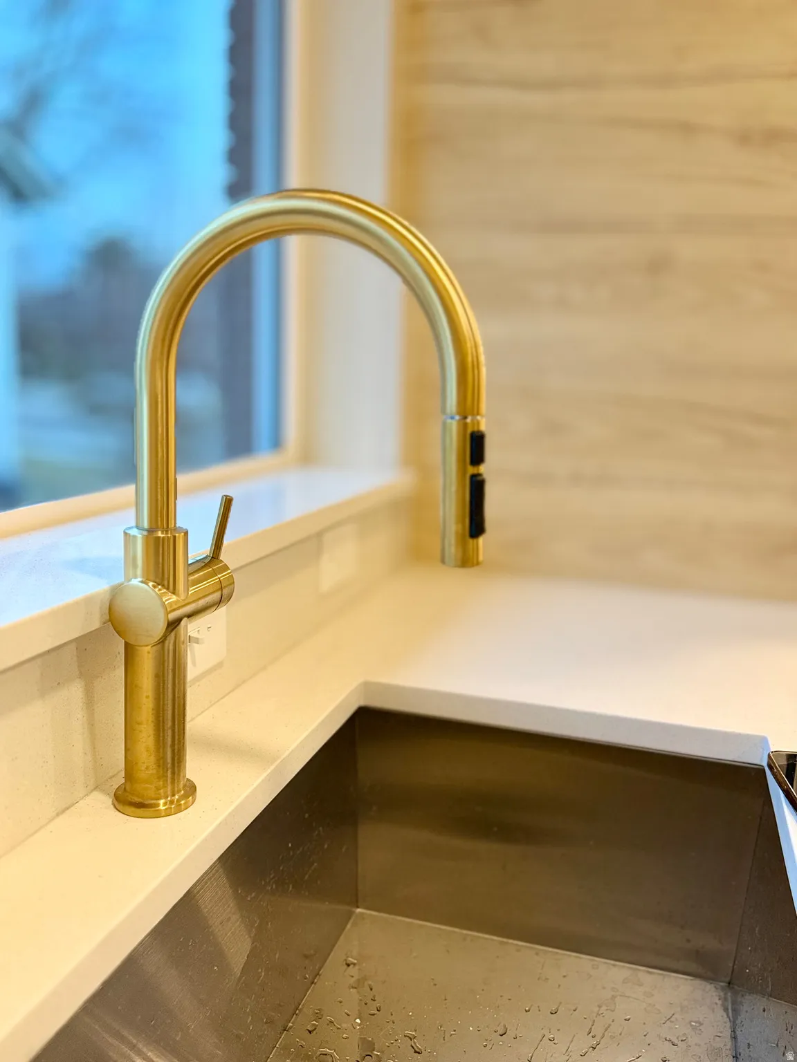 Kitchen view of a sink