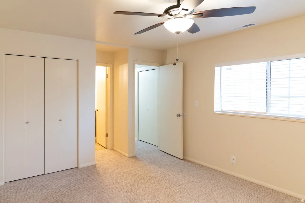 Wonderful light in a bedroom, which also has new carpet.