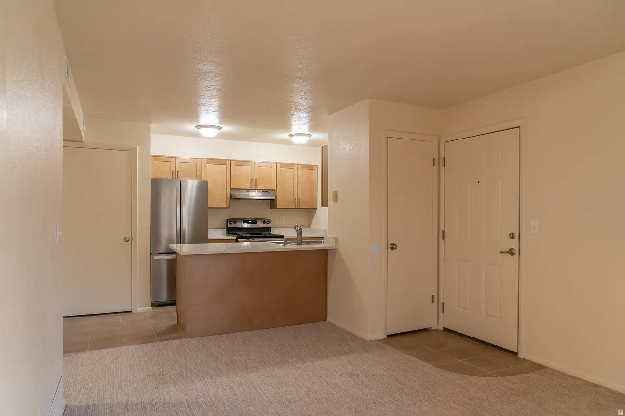 View toward the newly remodeled kitchen.