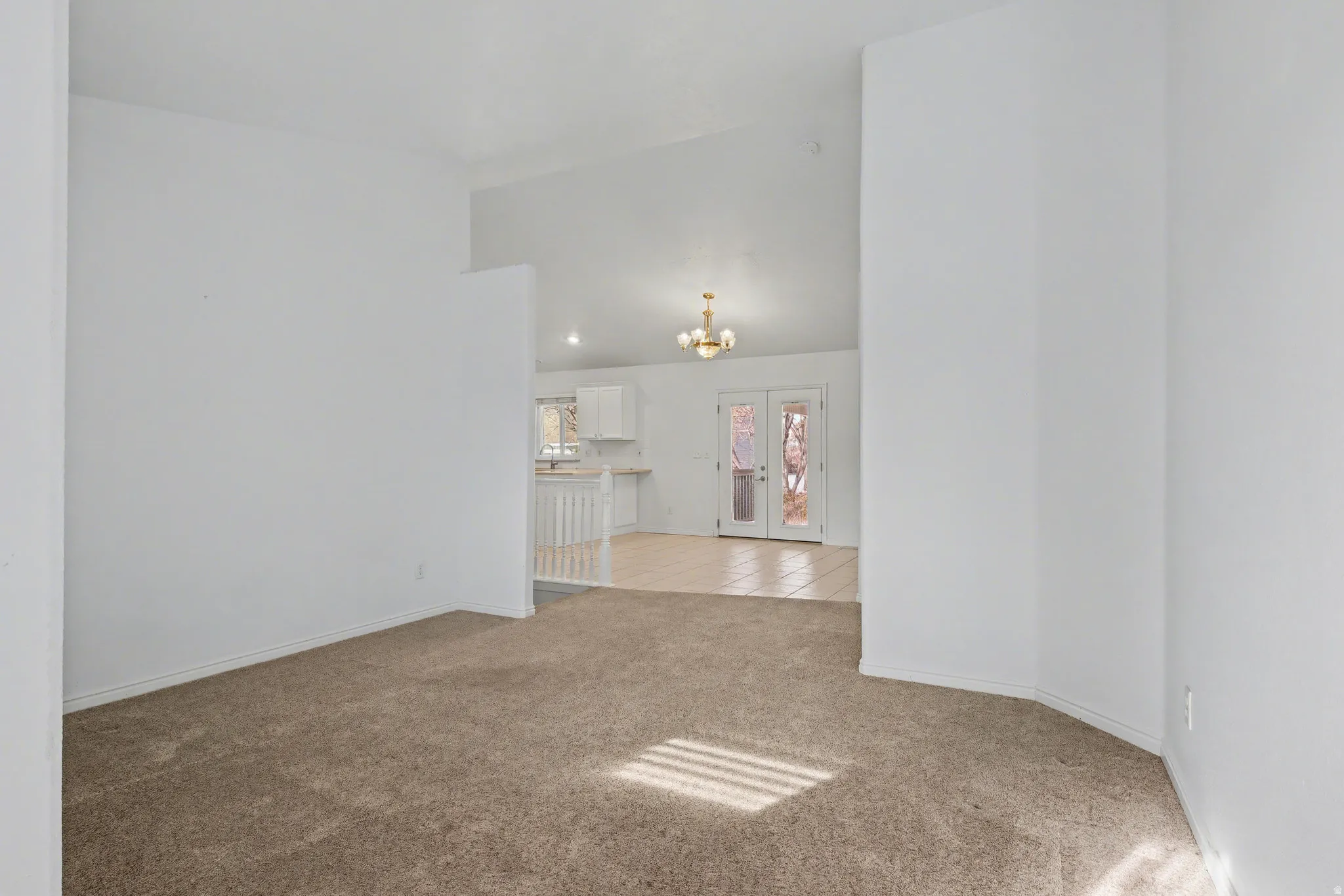 View from the entry into the dining area.