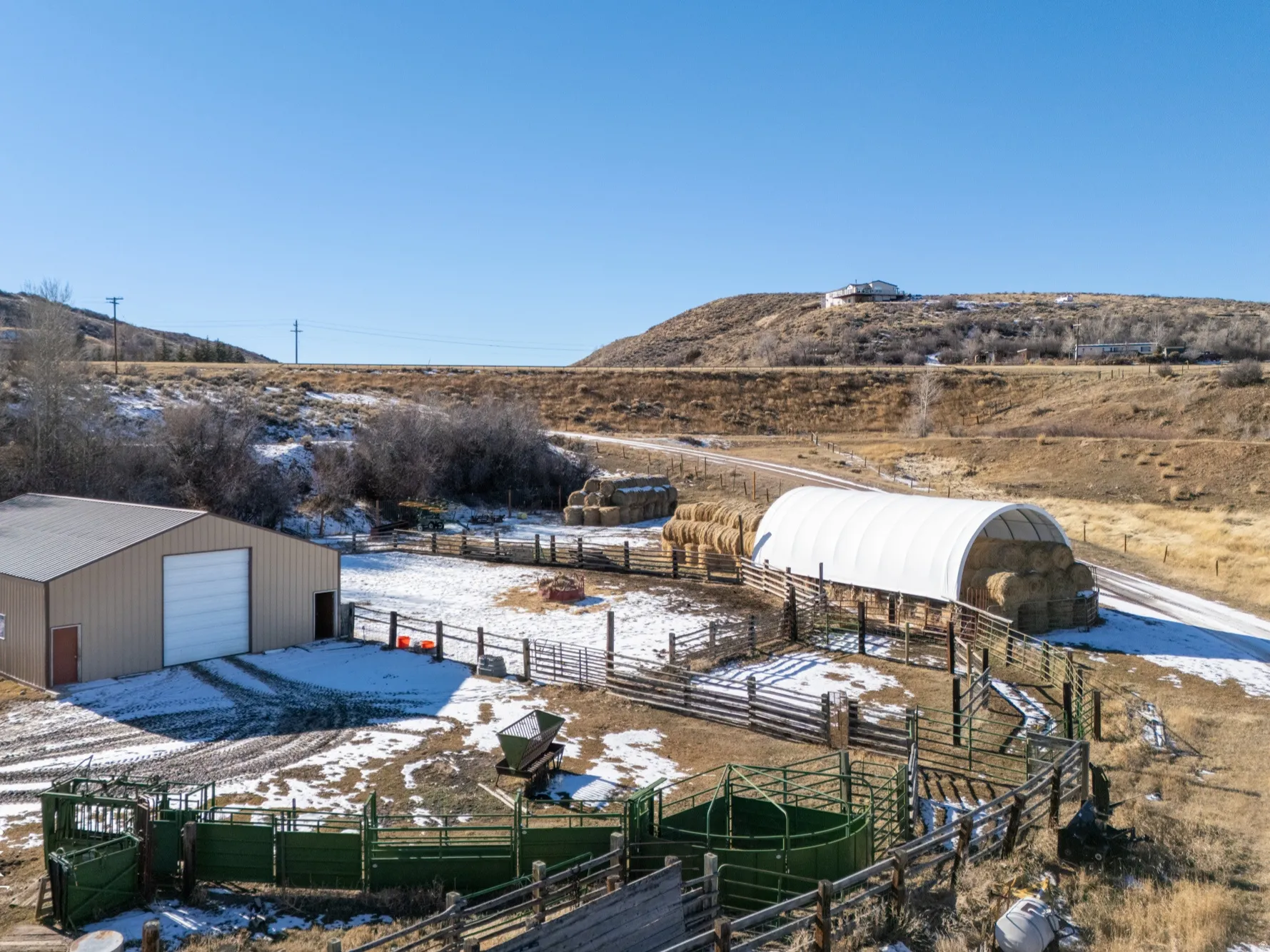 Mountain view with rural landscape