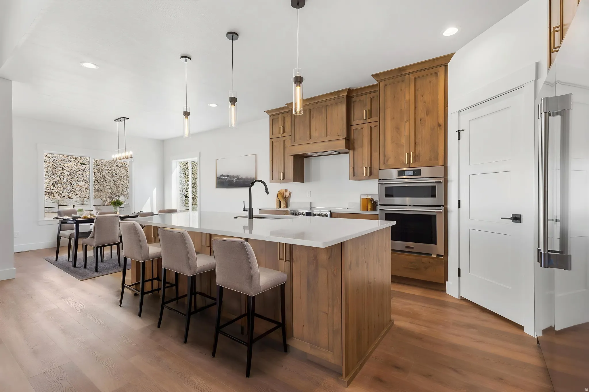 Enhanced photo of staged kitchen