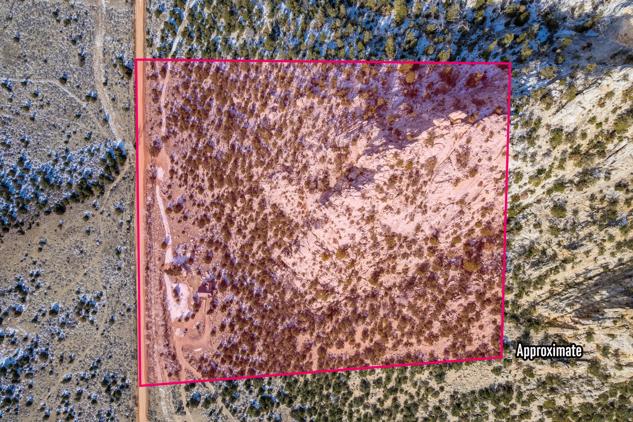 Map / location with property parcel outlined