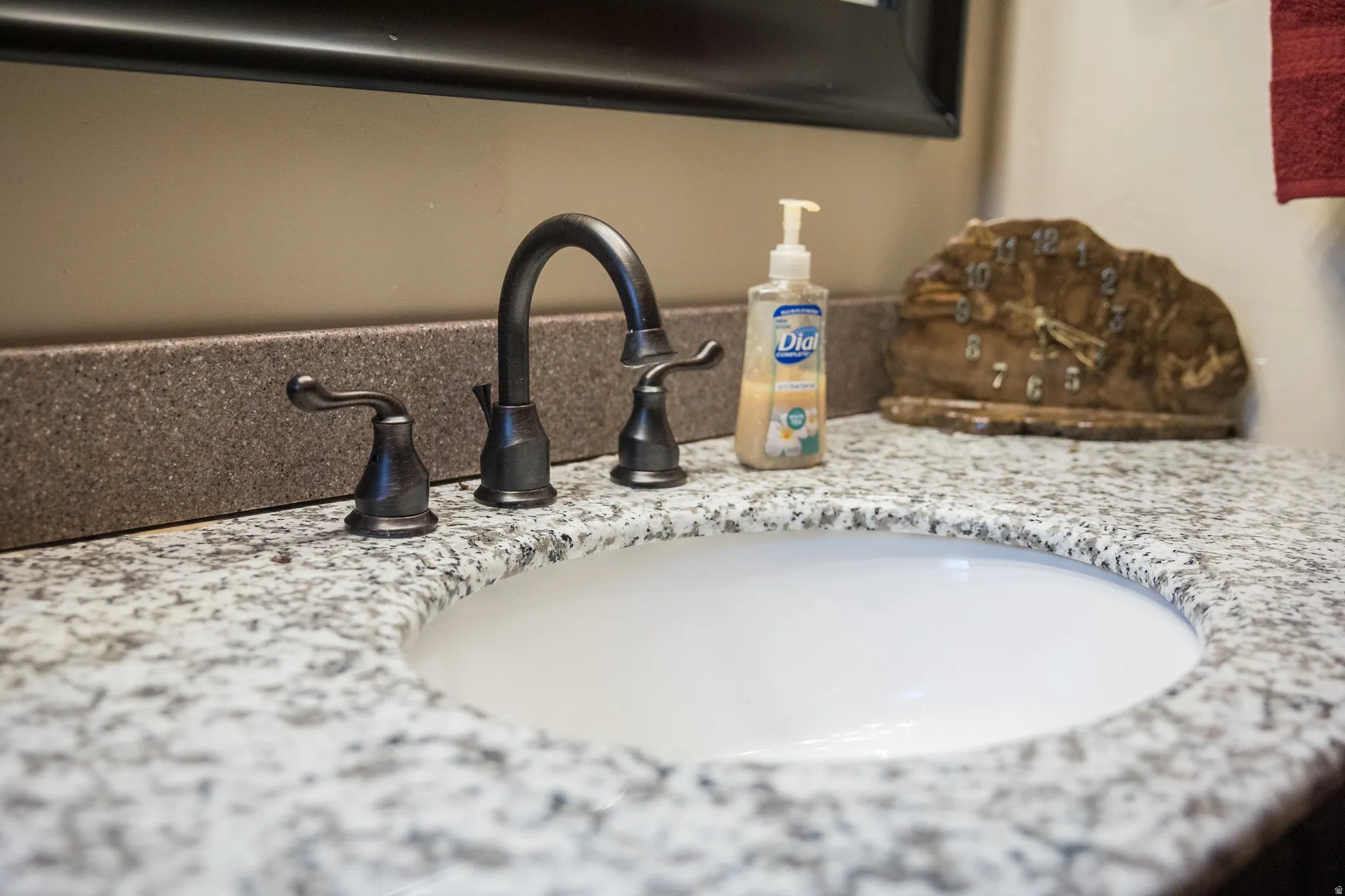 Bathroom view of vanity