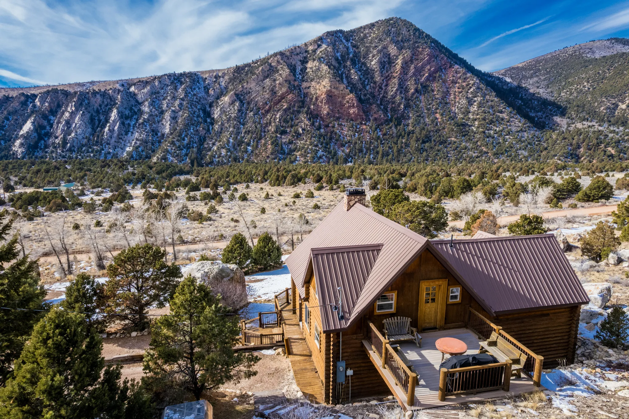 Mountain view featuring rural landscape
