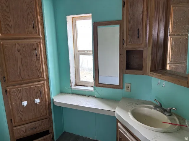 Bathroom featuring vanity