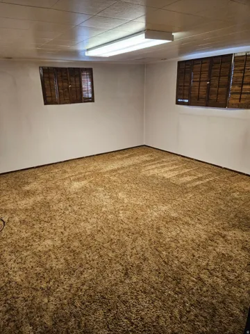 Unfurnished room featuring carpet