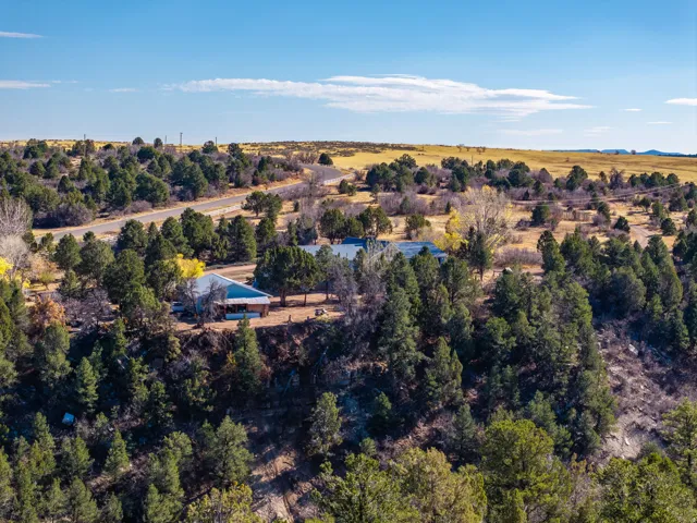 Aerial view of property's location with rural landscape