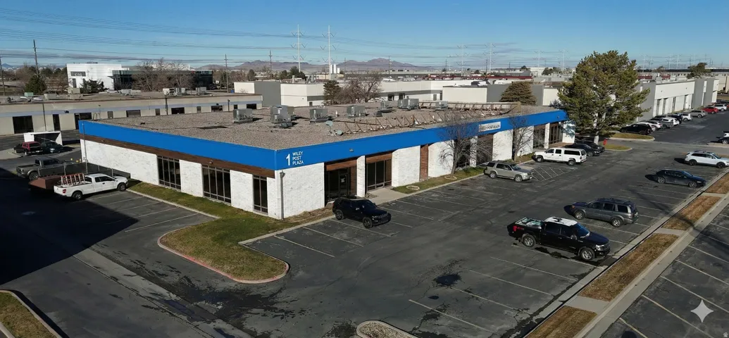 Bird's eye view of a commercial area