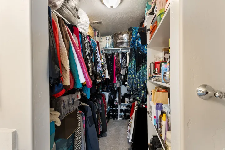 View of walk in closet