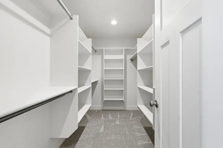 Spacious closet in main level master bedroom