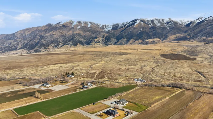 Mountain view with rural landscape