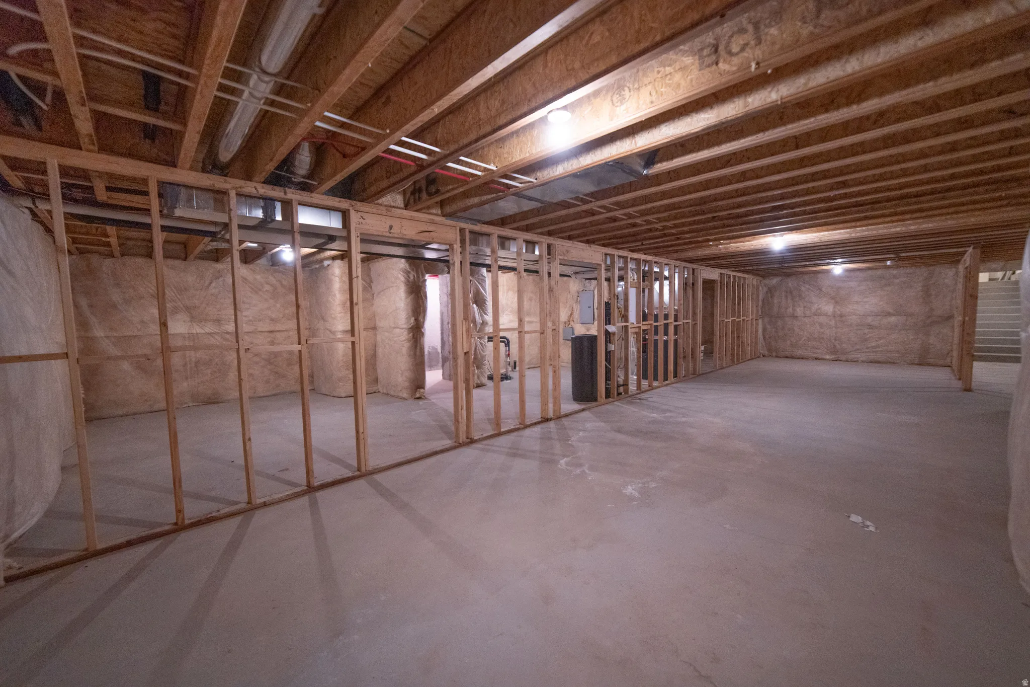 View of unfinished below grade area