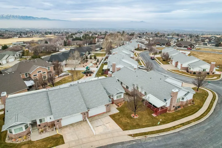 Aerial view of residential area