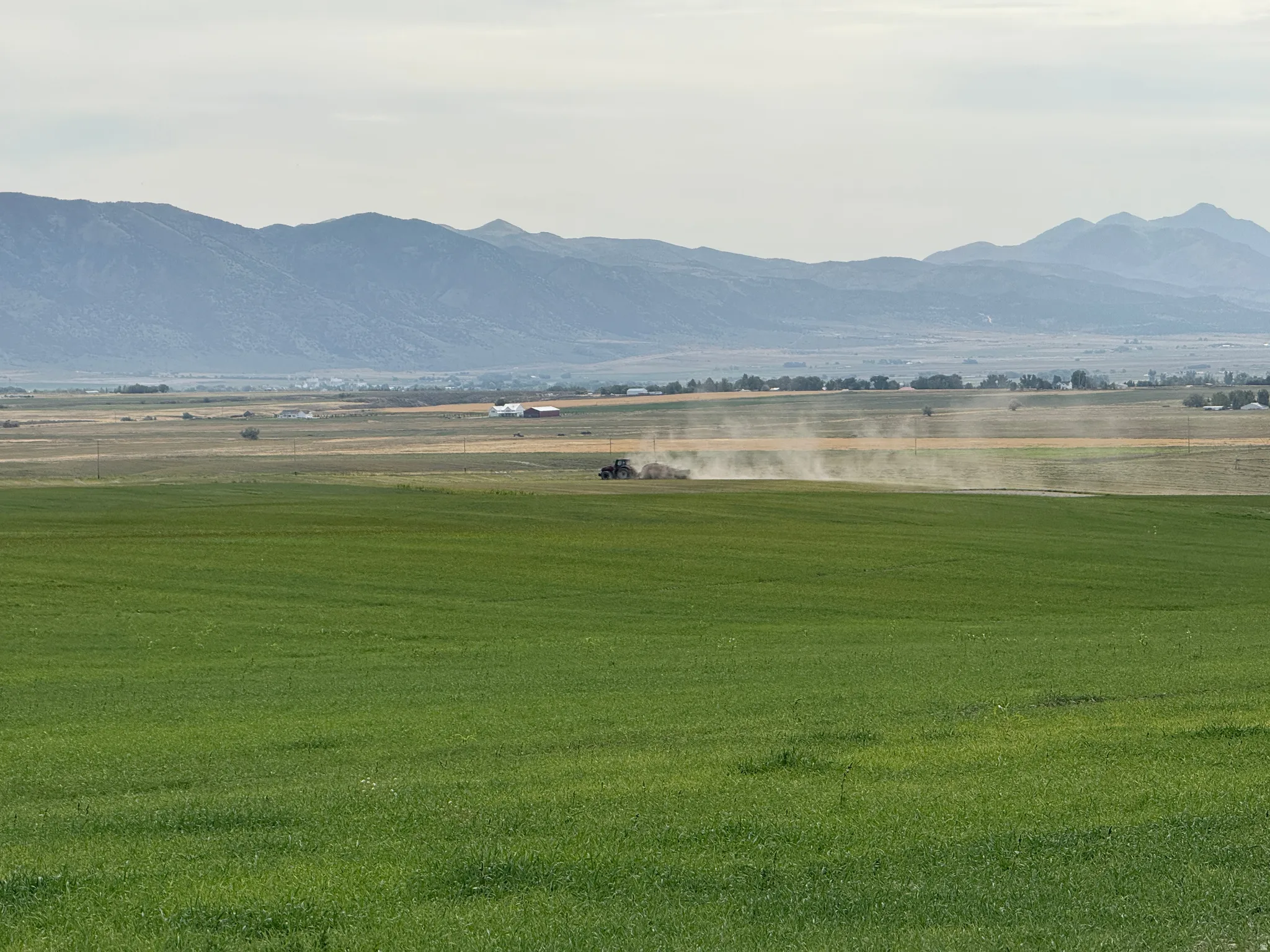 Mountain view with rural landscape