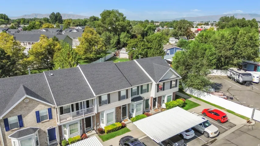 Aerial view of residential area