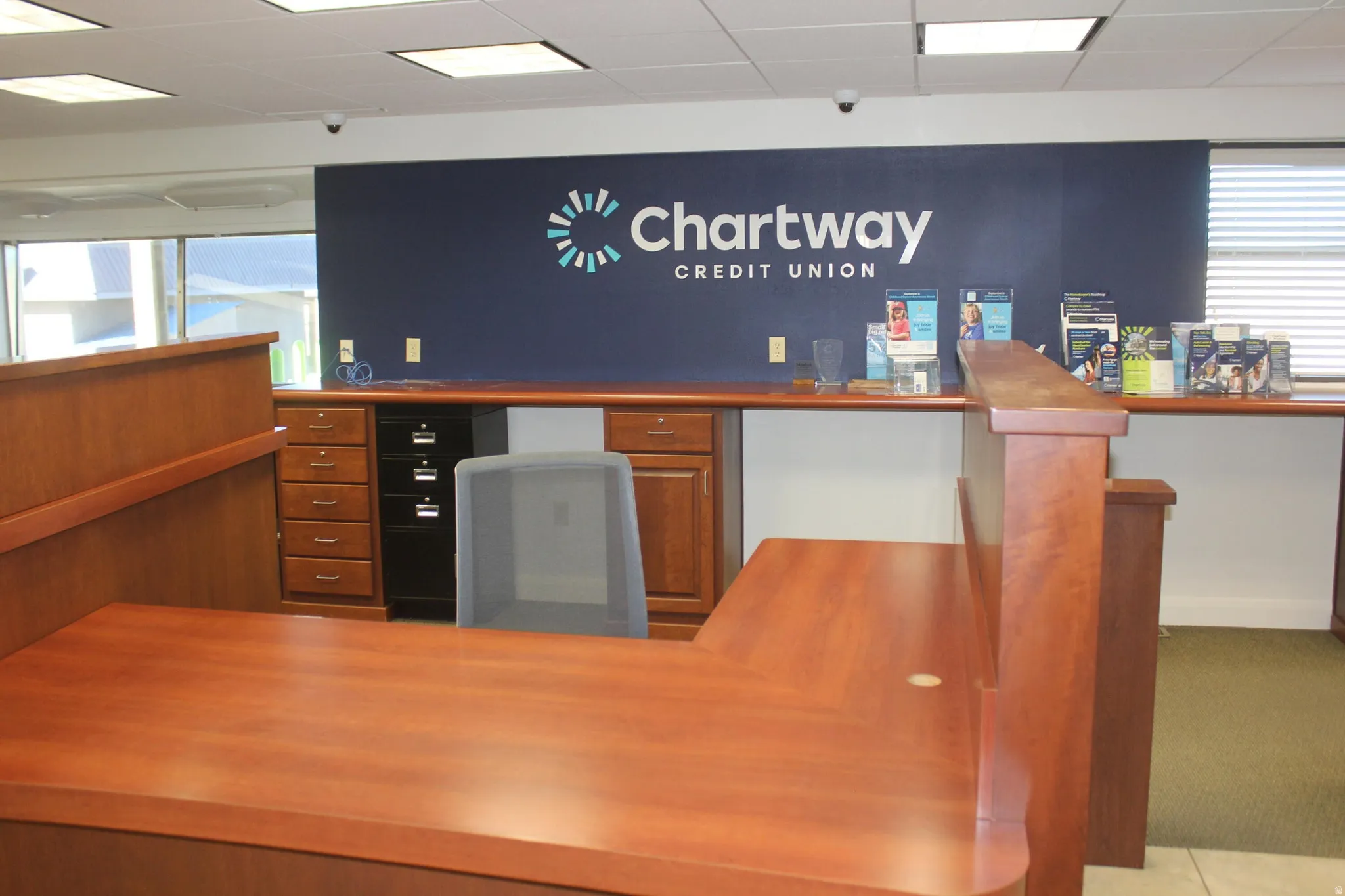 Home office featuring a paneled ceiling