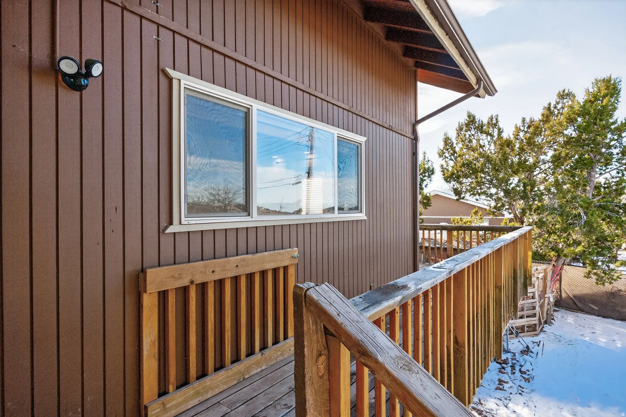 View of wooden terrace