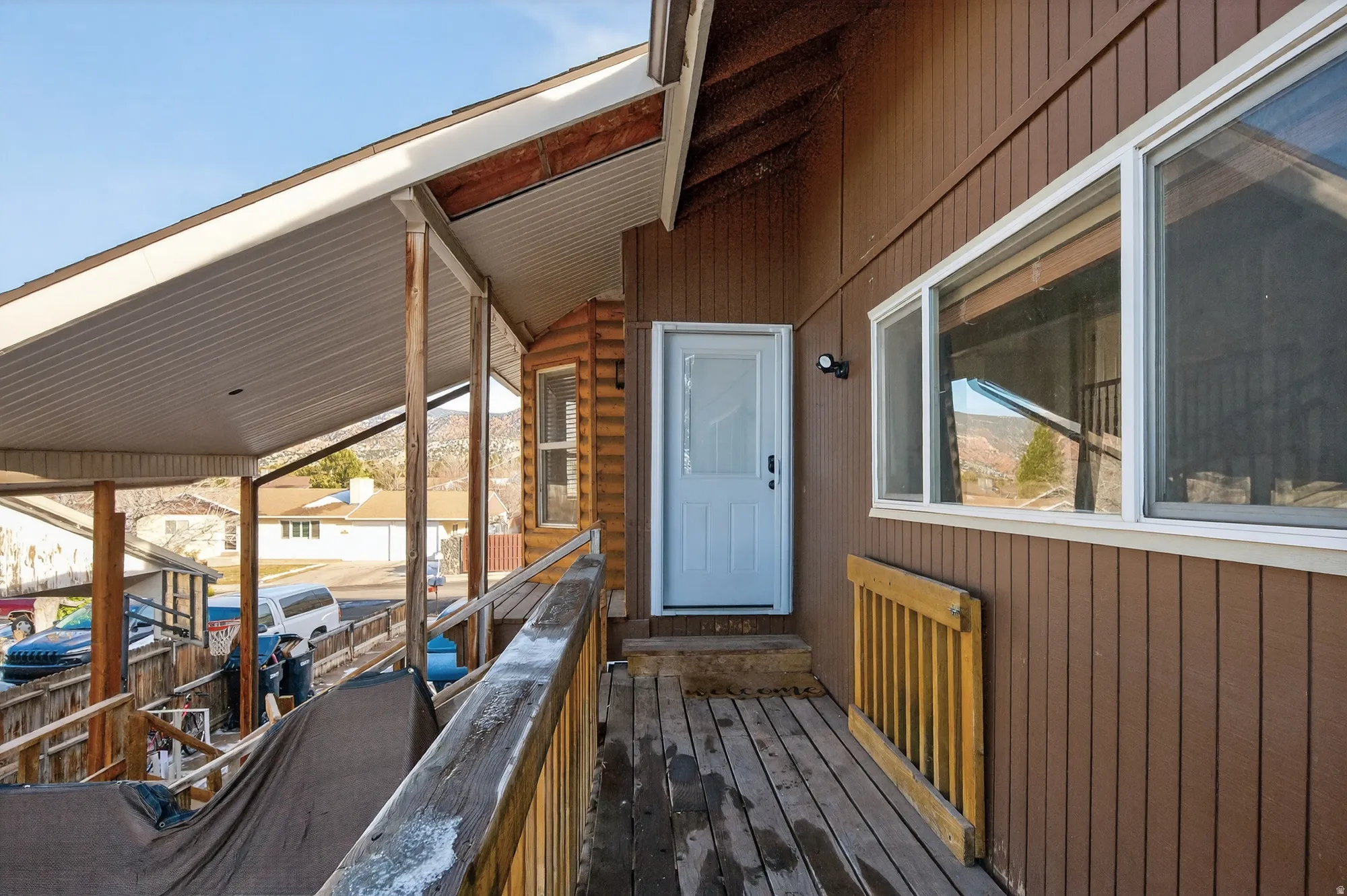 View of wooden terrace