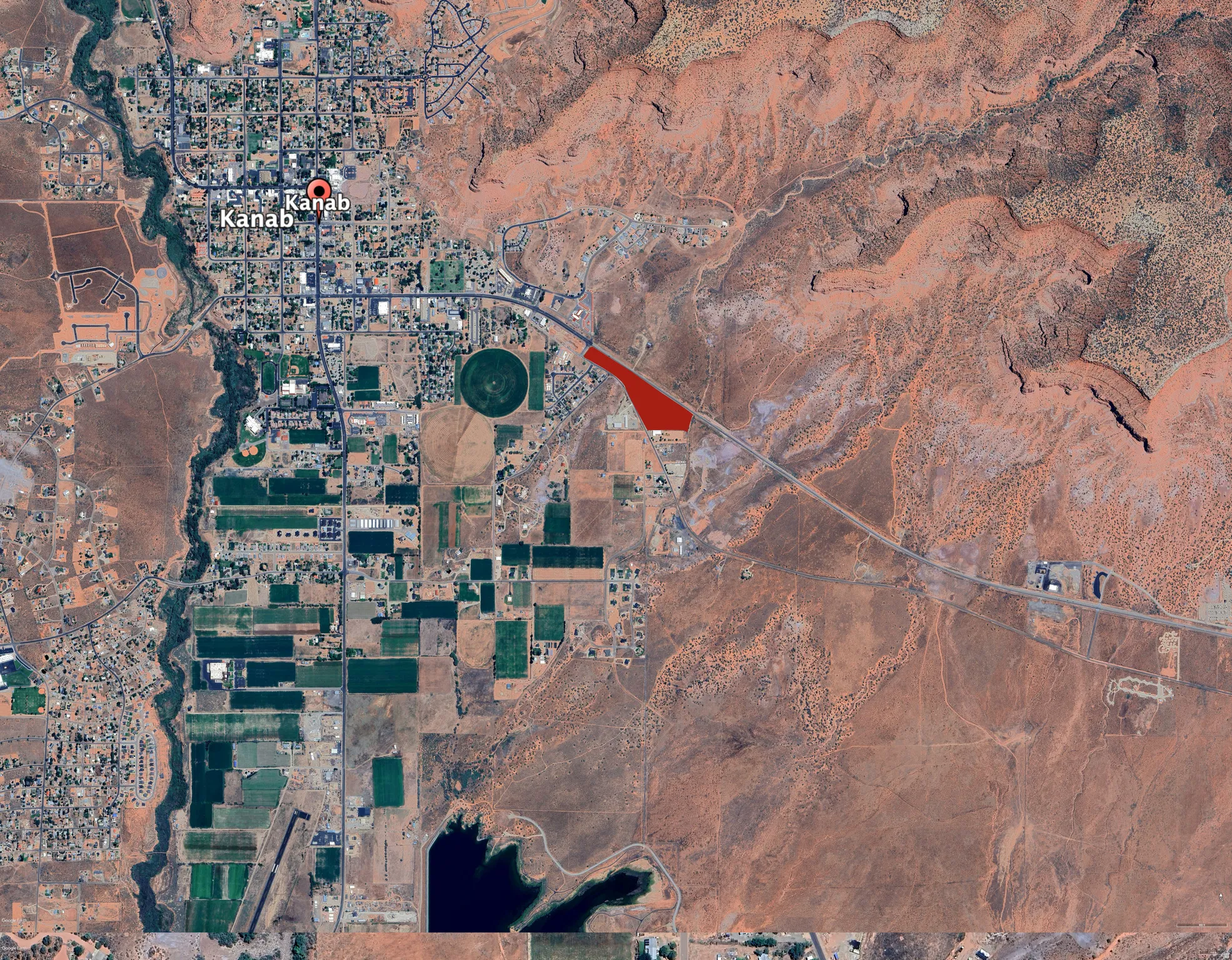 Aerial view of property's location