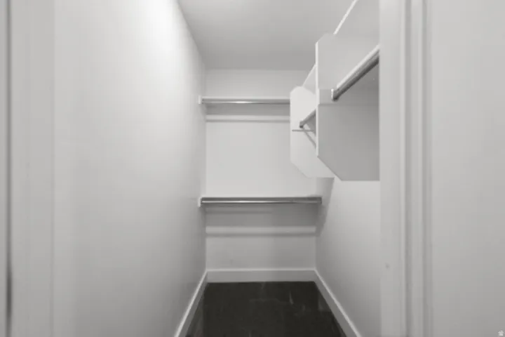 View of walk in closet