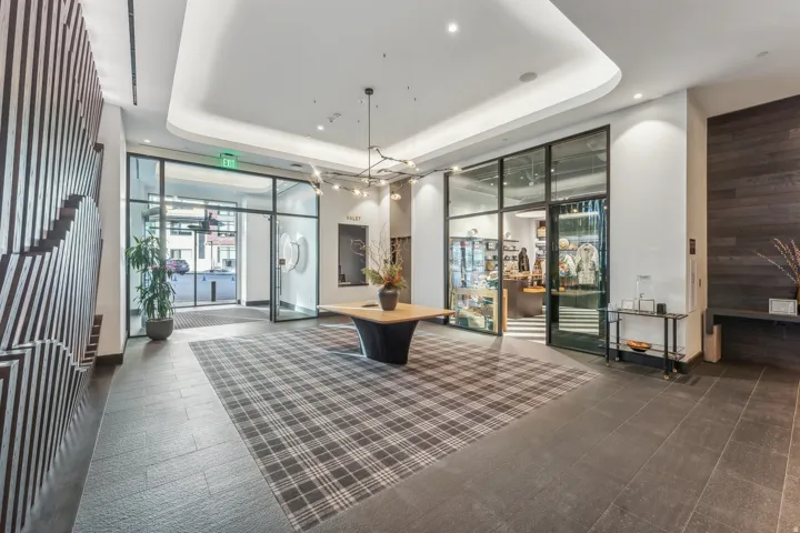 Common area with recessed lighting