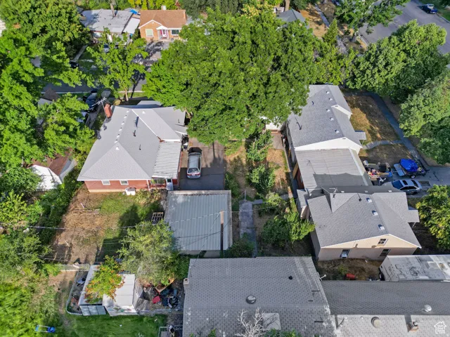 Aerial view of residential area