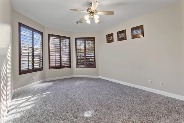 Casita with healthy amount of natural light and ceiling fan