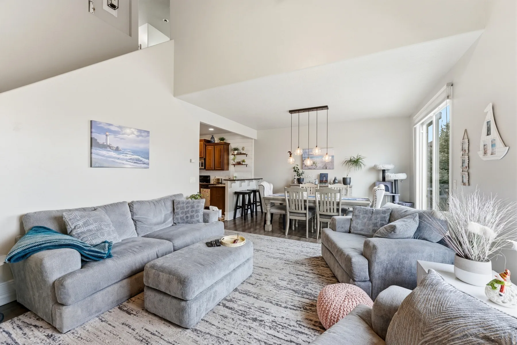 Living room featuring wood finished floors