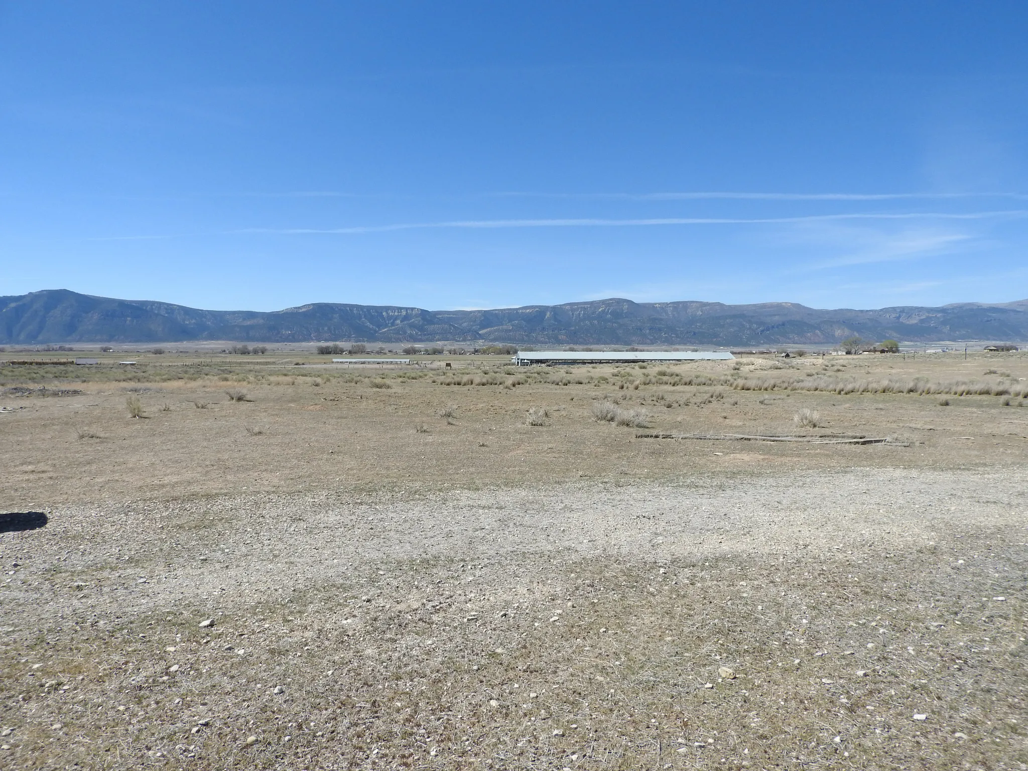 View of mountain background with rural landscape