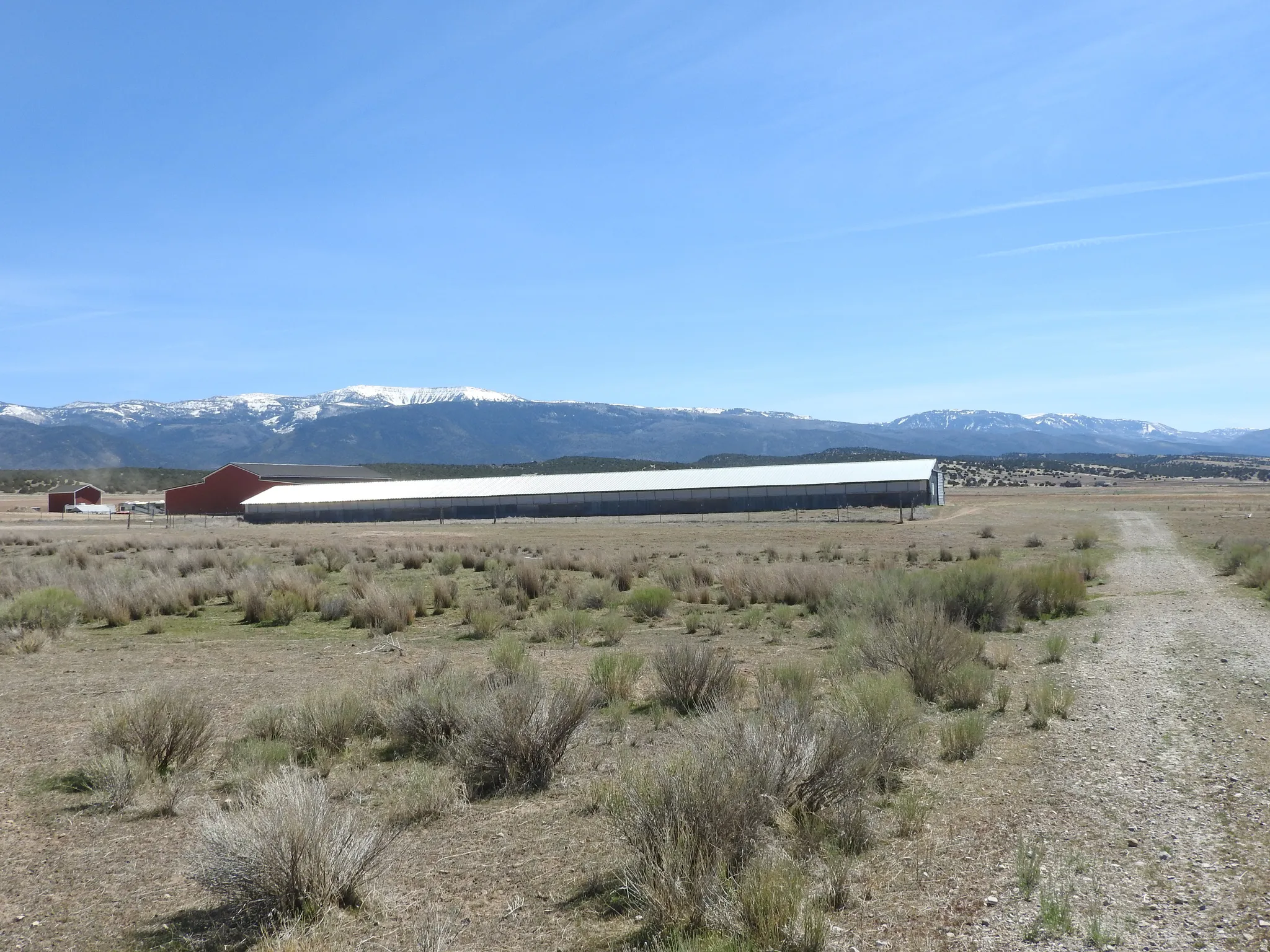 Mountain view with rural landscape