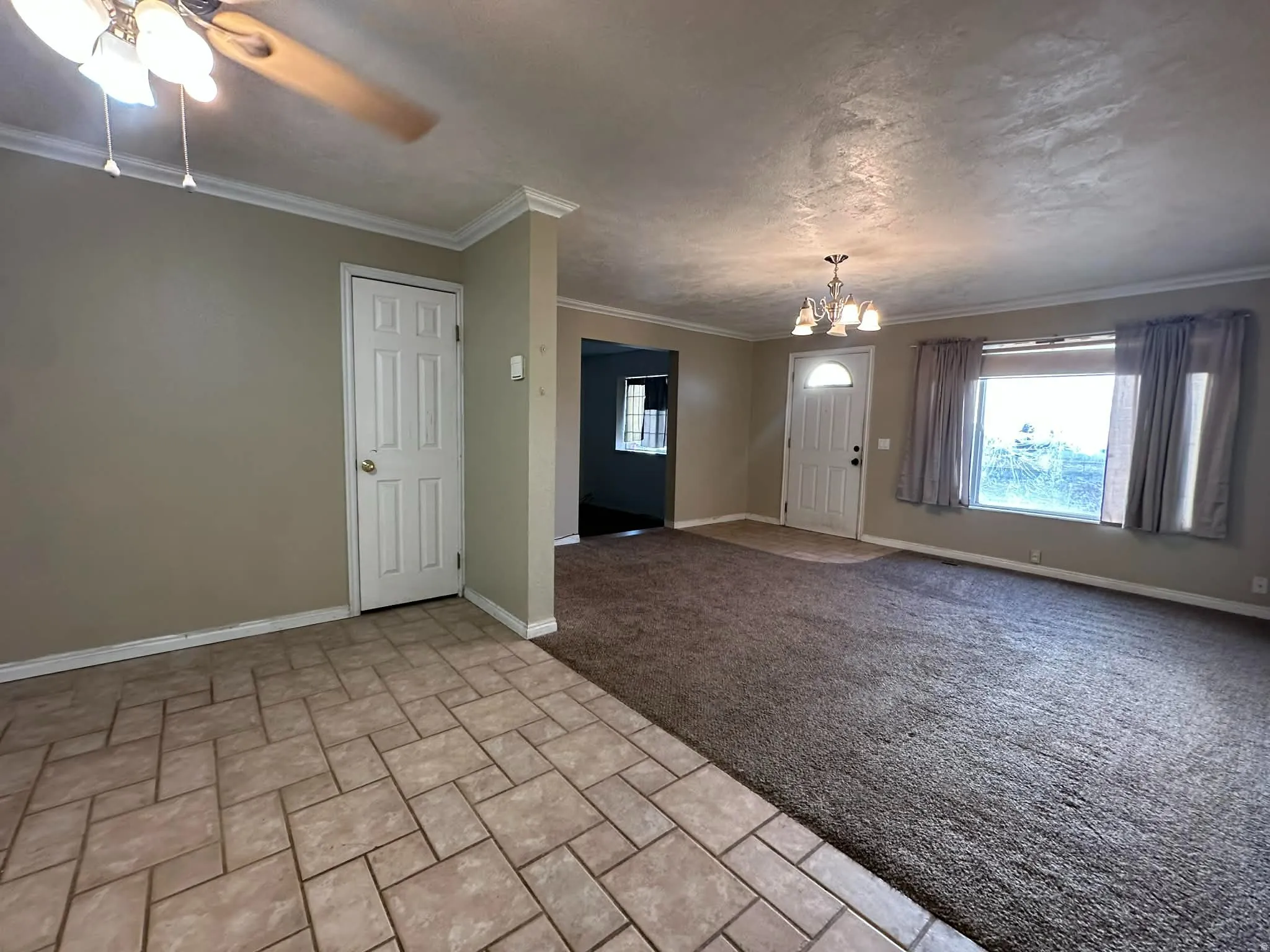 Dining room opens into the family room.