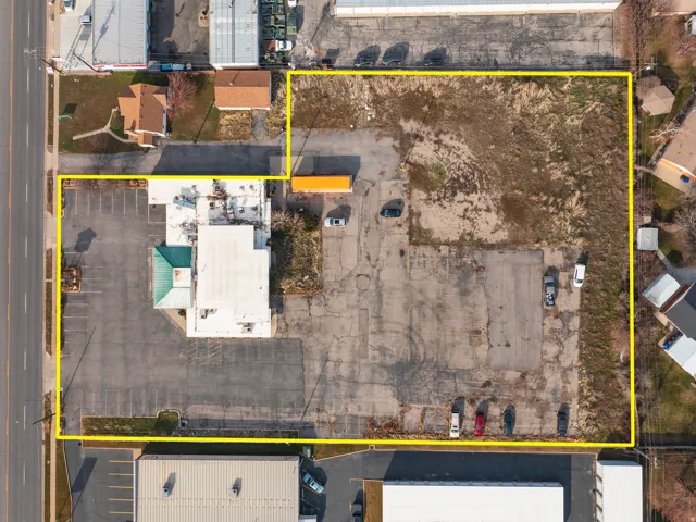 Aerial view of property's location with property boundaries highlighted