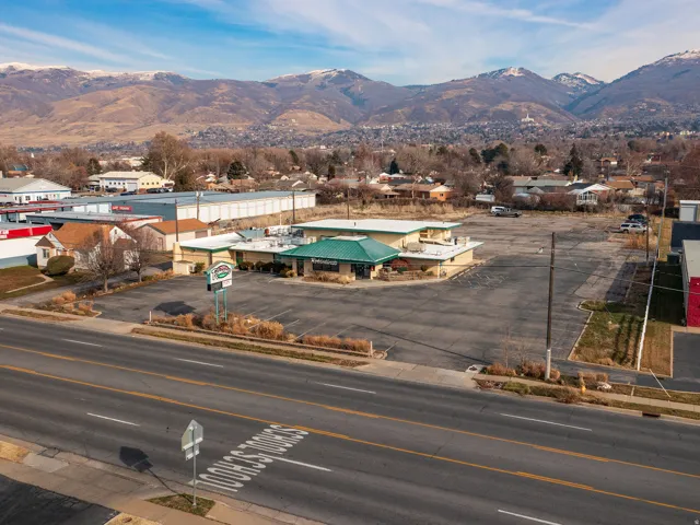 Aerial view of a mountainous background