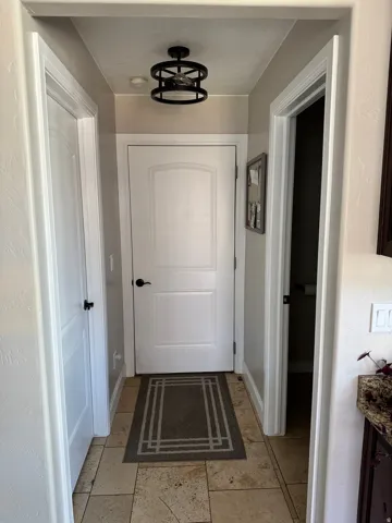 Doorway with baseboards