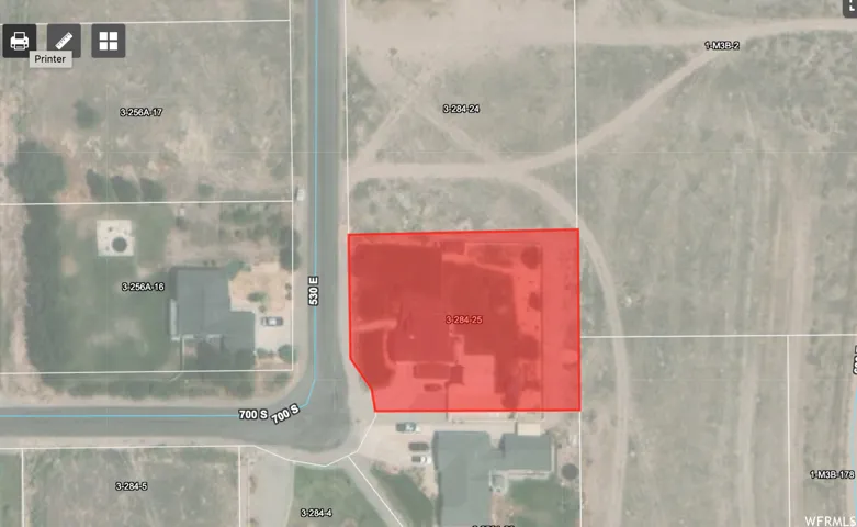 Map / location featuring property parcel outlined