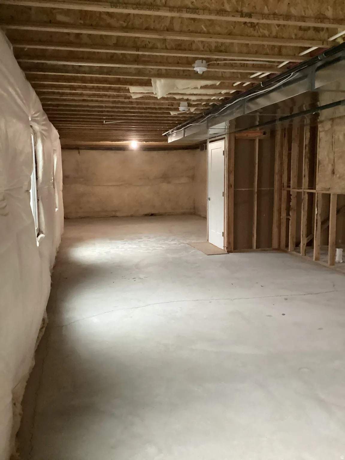 View of unfinished basement