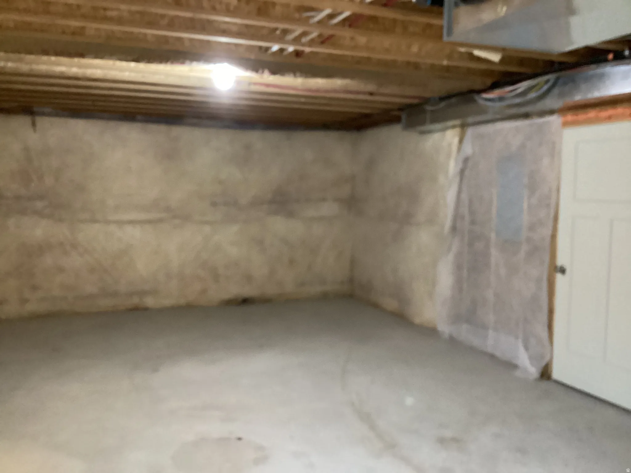 View of unfinished basement