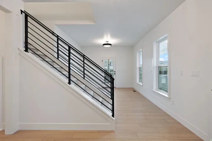 Stairs with wood finished floors
