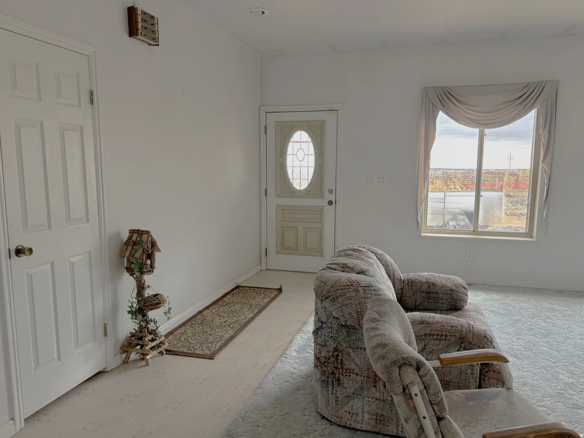 Foyer with baseboards