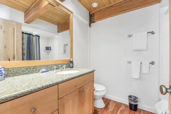 Full bathroom with tub and shower