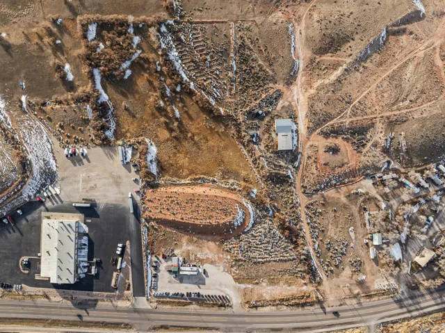 Aerial view of property's location featuring rural landscape