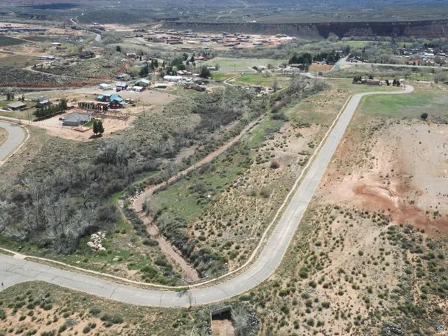 Aerial view of property's location with rural landscape
