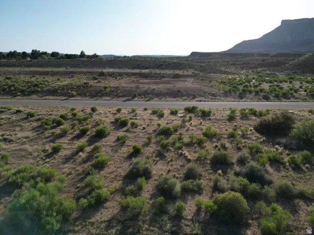 View of mountain background with rural landscape and a desert landscape